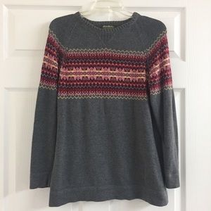 Eddie Bauer Sweaters - Eddie Bauer gray sweater colorful angora stripe Eddie Bauer Sweaters - Eddie Bauer gray sweater colorful angora stripe